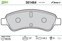 VALEO 301464 - Juego de pastillas de freno