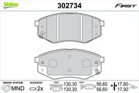 VALEO 302734 - Juego de pastillas de freno