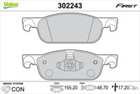 VALEO 302243 - Juego de pastillas de freno