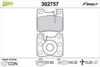 VALEO 302757 - Juego de pastillas de freno