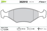 VALEO 302910 - Juego de pastillas de freno