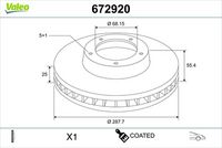 VALEO 672920 - Disco de freno