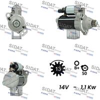 SIDAT S12BH0254A2 - Motor de arranque