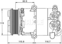 BV PSH 090.595.056.310 - Compresor, aire acondicionado