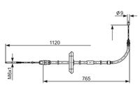 BOSCH 1 987 482 867 - Cable de accionamiento, freno de estacionamiento