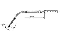 BOSCH 1 987 482 866 - Cable de accionamiento, freno de estacionamiento