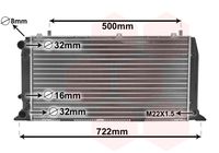 VAN WEZEL 03002047 - Radiador, refrigeración del motor