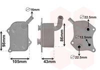 VAN WEZEL 03003414 - Radiador de aceite, aceite motor