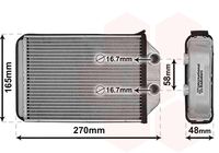 VAN WEZEL 03006393 - Radiador de calefacción