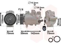 VAN WEZEL 0300K270 - Compresor, aire acondicionado