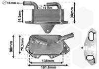 VAN WEZEL 03013703 - Radiador de aceite, aceite motor