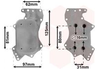 VAN WEZEL 03013707 - Radiador de aceite, aceite motor