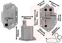 VAN WEZEL 06003554 - Radiador de aceite, aceite motor