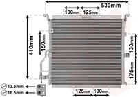 VAN WEZEL 06005148 - Condensador, aire acondicionado