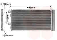 VAN WEZEL 06005256 - Condensador, aire acondicionado