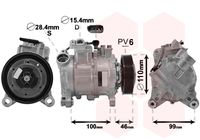 VAN WEZEL 0600K489 - Compresor, aire acondicionado