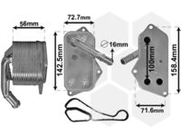 VAN WEZEL 06013701 - Radiador de aceite, aceite motor