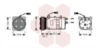 VAN WEZEL 0900K222 - Compresor, aire acondicionado