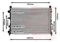 VAN WEZEL 17002066 - Radiador, refrigeración del motor