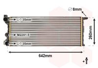 VAN WEZEL 17002074 - Radiador, refrigeración del motor