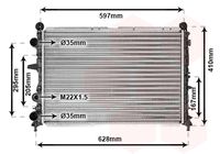 VAN WEZEL 17002096 - Radiador, refrigeración del motor