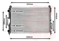 VAN WEZEL 17002322 - Radiador, refrigeración del motor