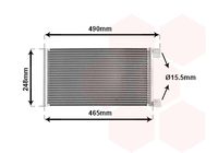 VAN WEZEL 17005223 - Condensador, aire acondicionado