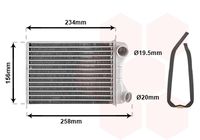 VAN WEZEL 17006242 - Radiador de calefacción