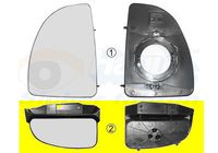 VAN WEZEL 1747833 - Cristal de espejo, retrovisor exterior