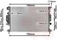 VAN WEZEL 18002642 - Radiador, refrigeración del motor