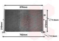 VAN WEZEL 18005334 - Condensador, aire acondicionado