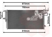 VAN WEZEL 18005617 - Condensador, aire acondicionado