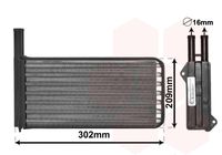 VAN WEZEL 18006154 - Radiador de calefacción