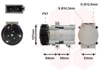 VAN WEZEL 1800K167 - Compresor, aire acondicionado