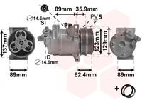 VAN WEZEL 1800K433 - Compresor, aire acondicionado