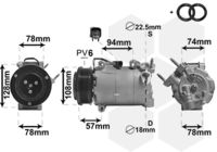 VAN WEZEL 1800K587 - Compresor, aire acondicionado