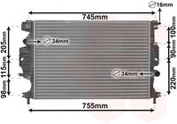 VAN WEZEL 18012713 - Radiador, refrigeración del motor