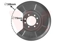 VAN WEZEL 1863373 - Chapa protectora contra salpicaduras, disco de freno