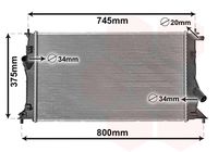 VAN WEZEL 27002183 - Radiador, refrigeración del motor