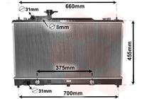 VAN WEZEL 27002223 - Radiador, refrigeración del motor