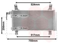 VAN WEZEL 27005157 - Condensador, aire acondicionado