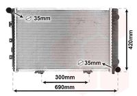 VAN WEZEL 30002211 - Radiador, refrigeración del motor