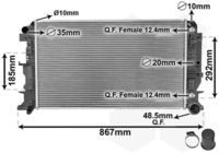 VAN WEZEL 30002403 - Radiador, refrigeración del motor