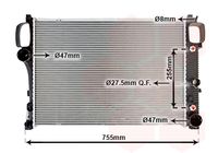 VAN WEZEL 30002447 - Radiador, refrigeración del motor