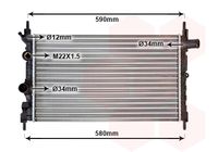 VAN WEZEL 37002150 - Radiador, refrigeración del motor