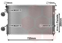 VAN WEZEL 37002202 - Radiador, refrigeración del motor