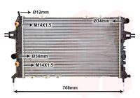 VAN WEZEL 37002253 - Radiador, refrigeración del motor