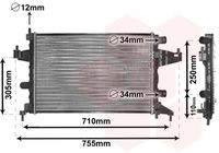 VAN WEZEL 37002303 - Radiador, refrigeración del motor