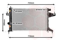 VAN WEZEL 37002304 - Radiador, refrigeración del motor