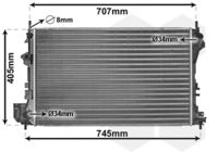 VAN WEZEL 37002338 - Radiador, refrigeración del motor